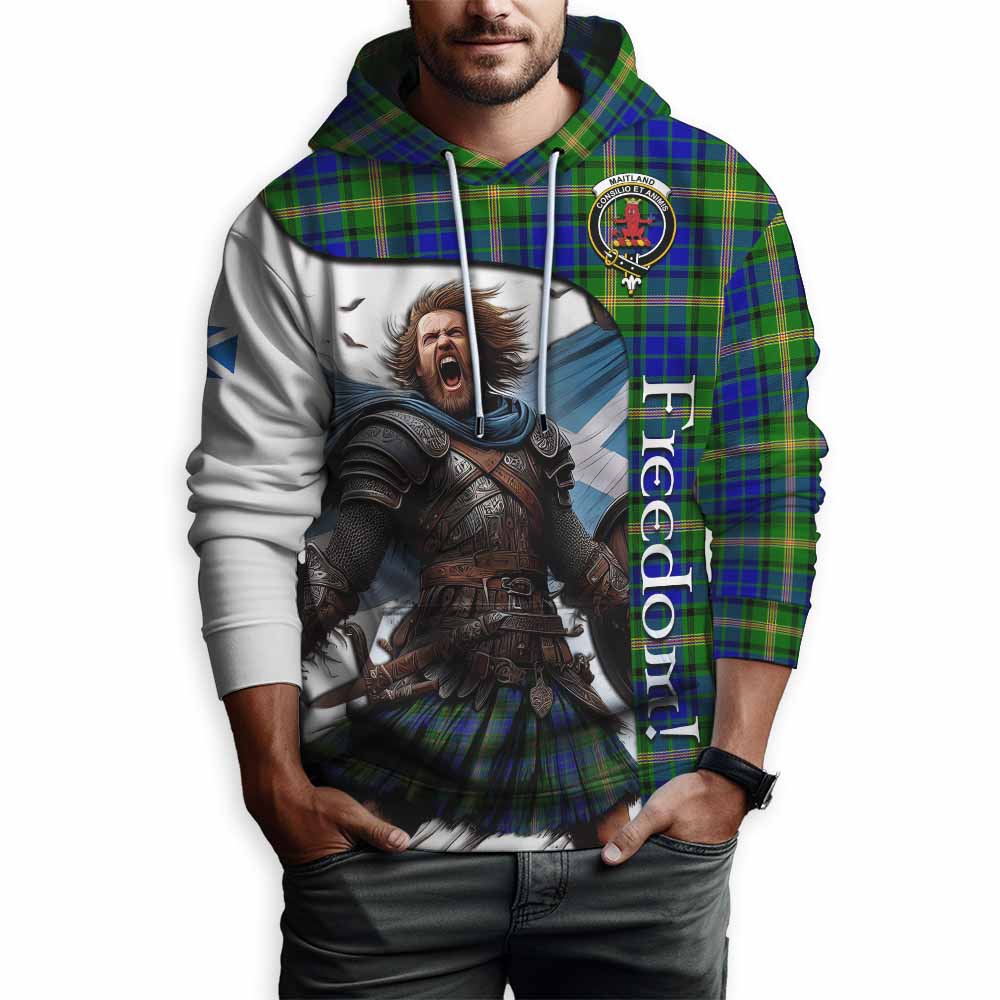 Tartan Vibes Clothing Maitland Crest Tartan Hoodie Inspired by the Freedom of Scottish Warrior