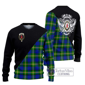 Maitland Tartan Ugly Sweater with Family Crest and Military Logo Style