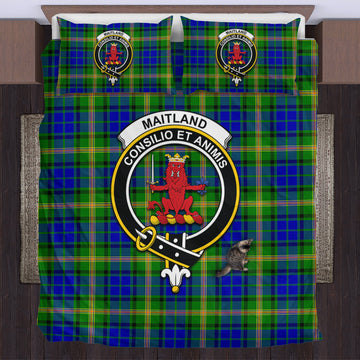 Maitland Tartan Bedding Set with Family Crest