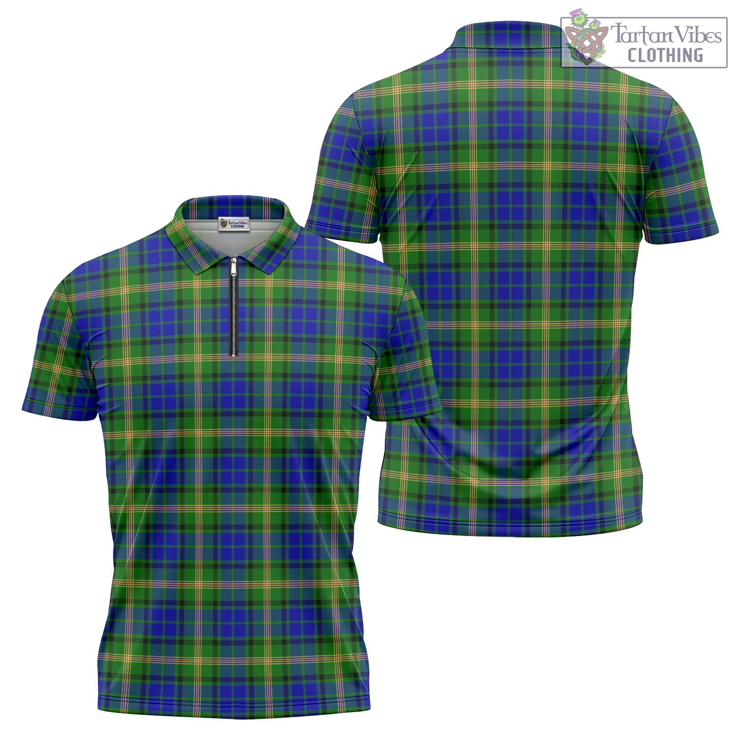 Tartan Vibes Clothing Maitland Tartan Zipper Polo Shirt