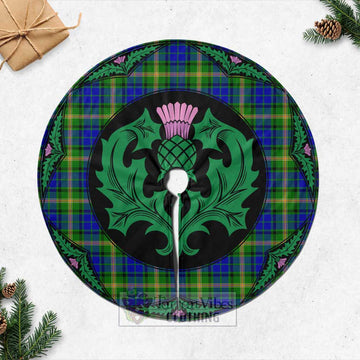 Maitland Tartan Christmas Tree Skirt Scottish Thistle Style