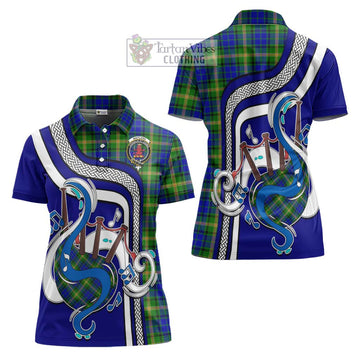 Maitland Tartan Women's Polo Shirt with Epic Bagpipe Style