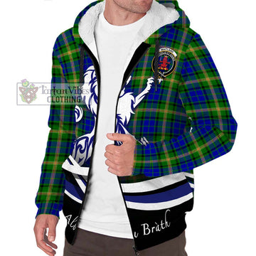 Maitland Tartan Sherpa Hoodie with Alba Gu Brath Regal Lion Emblem