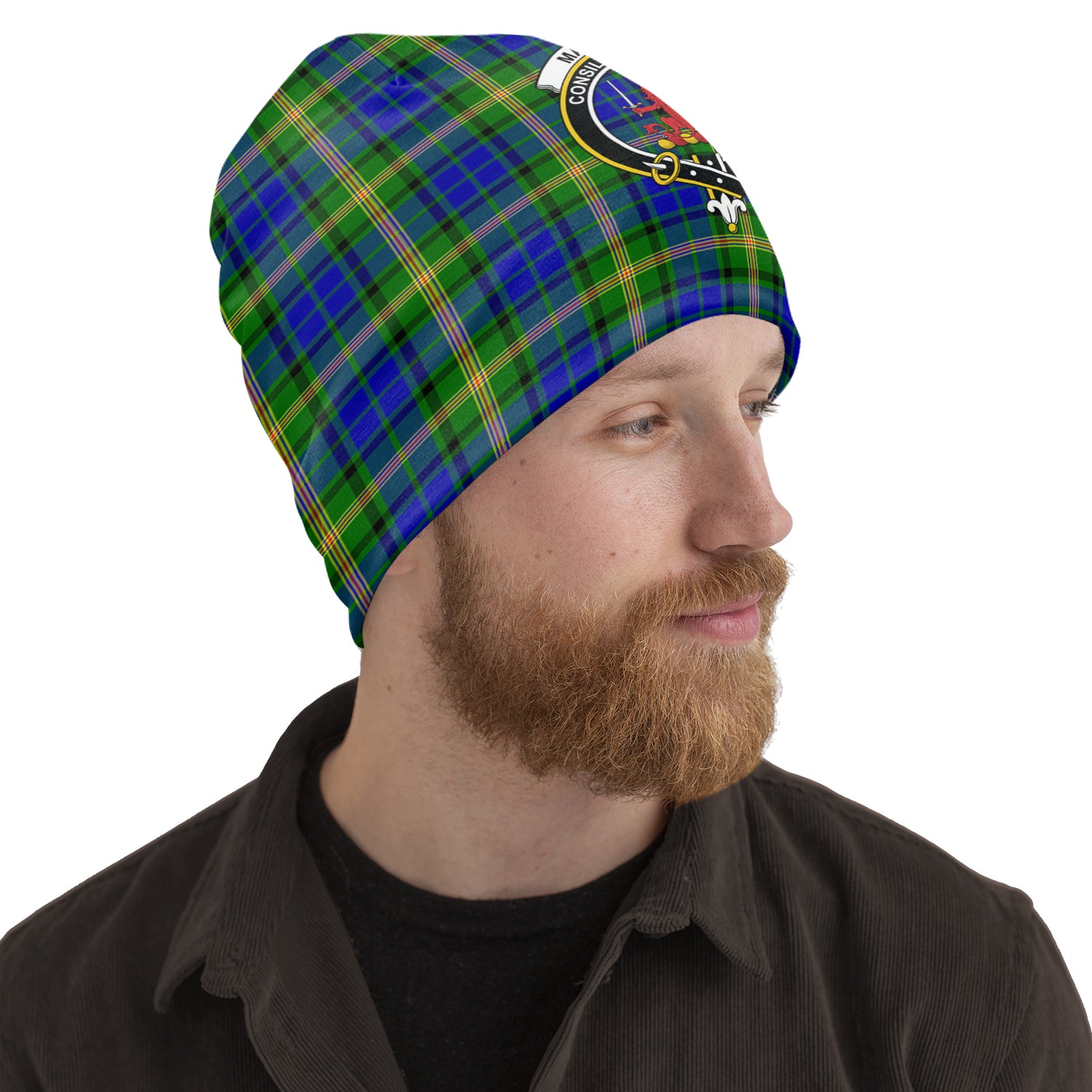 maitland-tartan-beanies-hat-with-family-crest