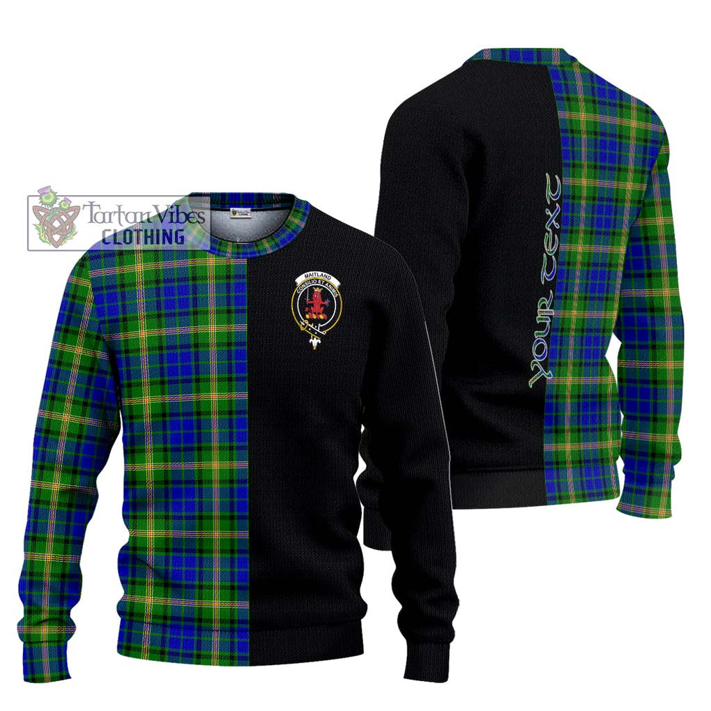 Maitland Tartan Knitted Sweater with Family Crest and Half Of Me Style Unisex - Tartanvibesclothing Shop