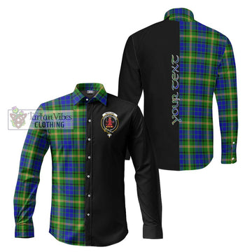 Maitland Tartan Long Sleeve Button Shirt with Family Crest and Half Of Me Style