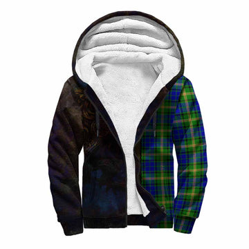 Maitland Tartan Family Crest Sherpa Hoodie Alba Gu Brath Be Brave Lion Ancient Style Unisex S - Tartan Vibes Clothing