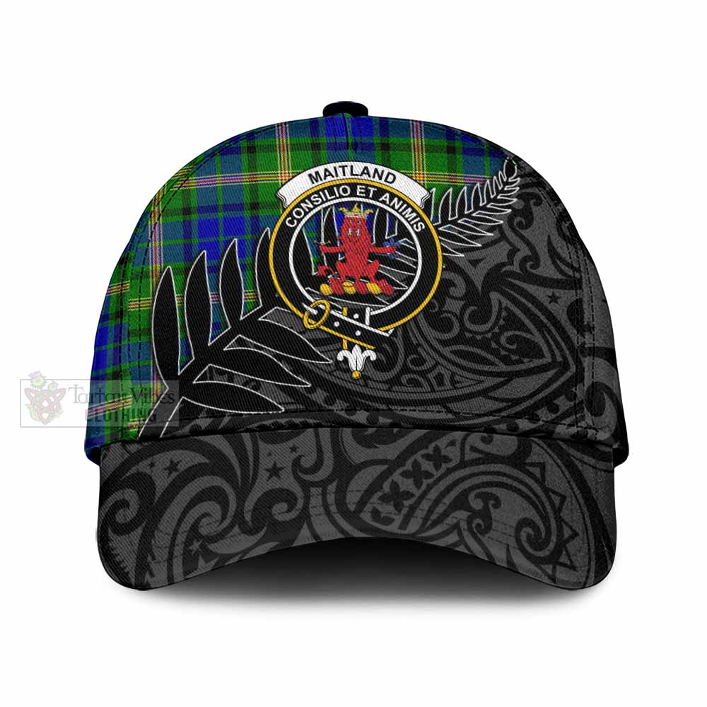 Tartan Vibes Clothing Maitland Tartan Classic Cap with New Zealand Silver Fern Half Style