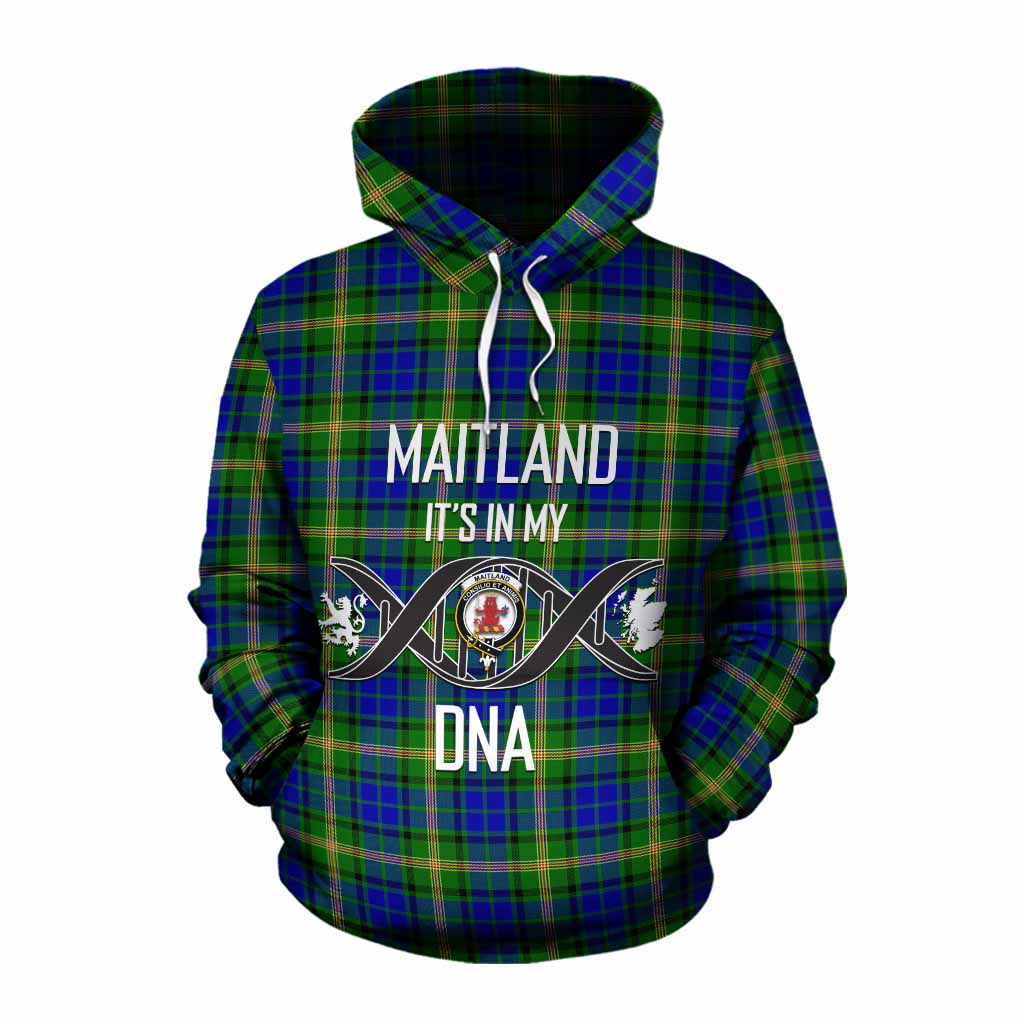 Tartan Vibes Clothing Maitland Tartan Cotton Hoodie with Family Crest DNA In Me Style