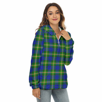 Maitland Tartan Women's Borg Fleece Hoodie with Half Zip Female - Tartan Vibes Clothing