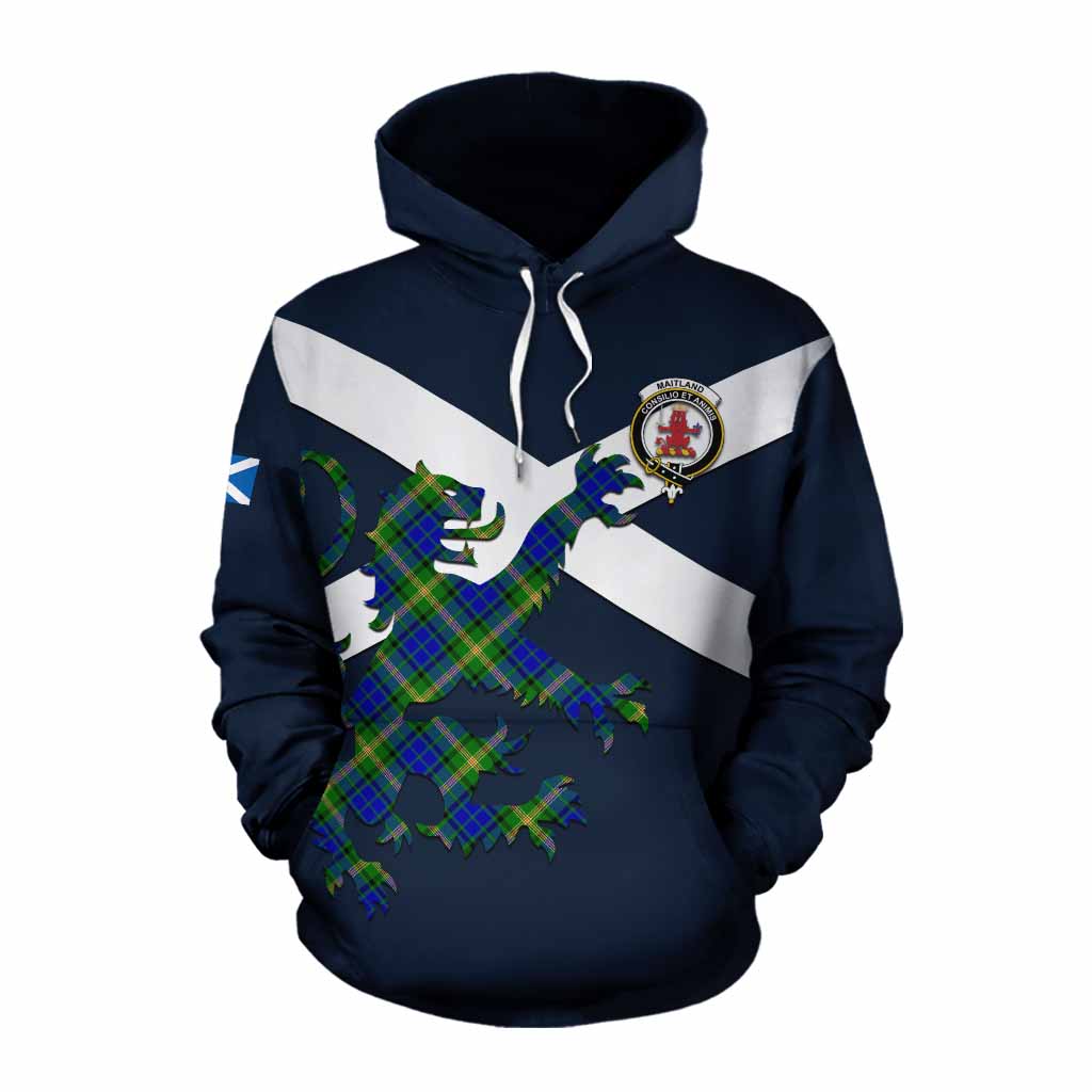 Tartan Vibes Clothing Maitland Tartan Lion Rampant Cotton Hoodie Proudly Display Your Heritage with Alba Gu Brath and Clan Name