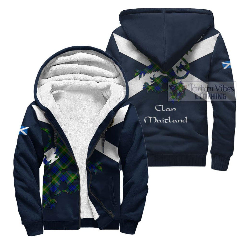 Tartan Vibes Clothing Maitland Tartan Lion Rampant Sherpa Hoodie – Proudly Display Your Heritage with Alba Gu Brath and Clan Name