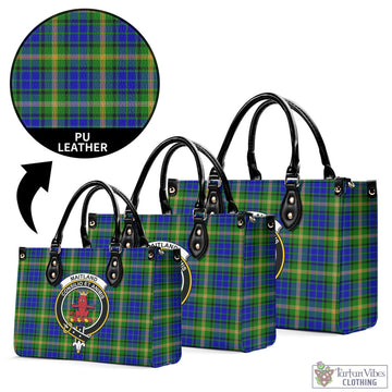 Maitland Tartan Luxury Leather Handbags with Family Crest