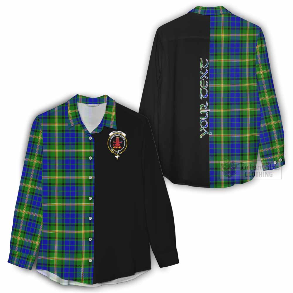 Tartan Vibes Clothing Maitland Tartan Women's Casual Shirt with Family Crest and Half Of Me Style