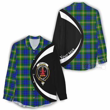 Maitland Tartan Women's Casual Shirt with Family Crest Circle Style