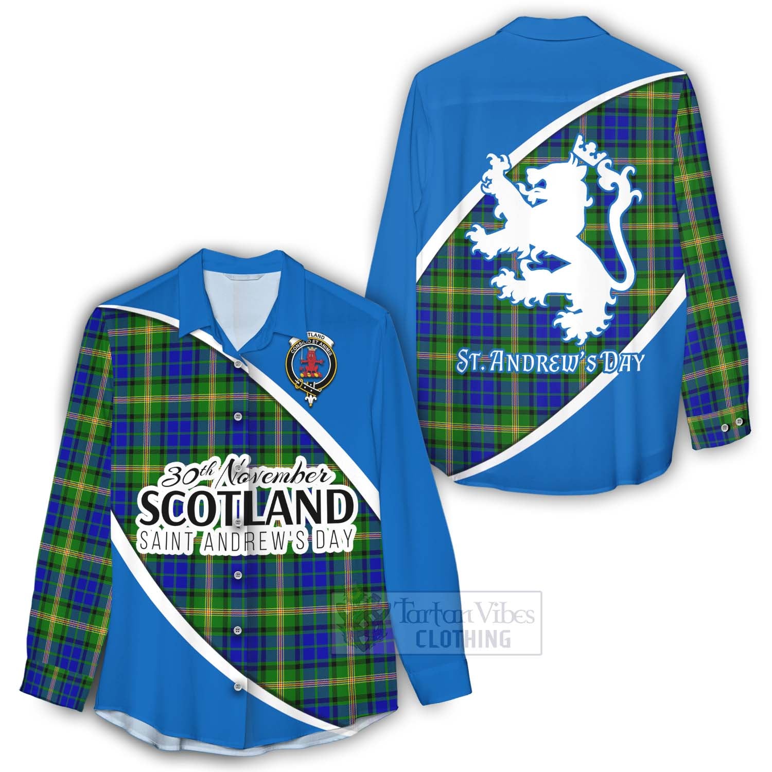 Tartan Vibes Clothing Maitland Family Crest Tartan Women's Casual Shirt Celebrate Saint Andrew's Day in Style