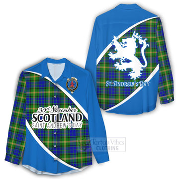 Maitland Family Crest Tartan Women's Casual Shirt Celebrate Saint Andrew's Day in Style