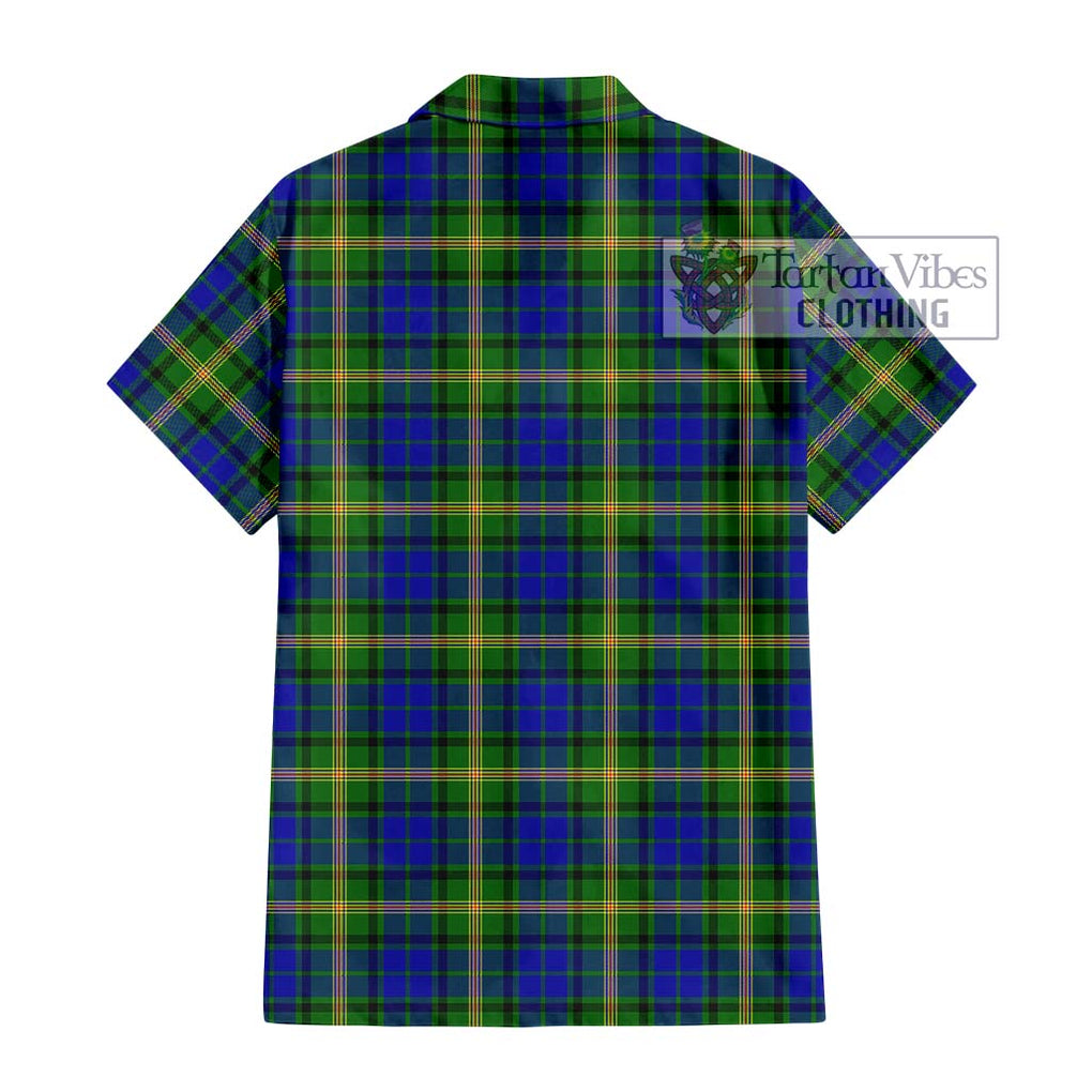 Maitland Tartan Short Sleeve Button Shirt with Family Crest DNA In Me Style - Tartanvibesclothing Shop