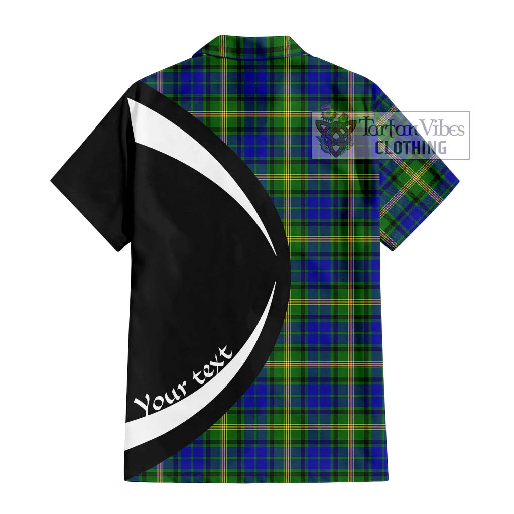 Maitland Tartan Short Sleeve Button Up with Family Crest Circle Style - Tartan Vibes Clothing