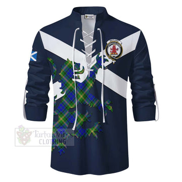 Maitland Tartan Lion Rampant Ghillie Kilt Shirt Proudly Display Your Heritage with Alba Gu Brath and Clan Name