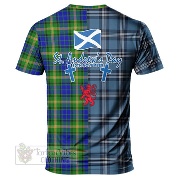 Maitland Tartan T-Shirt Happy St. Andrew's Day Half Tartan Style