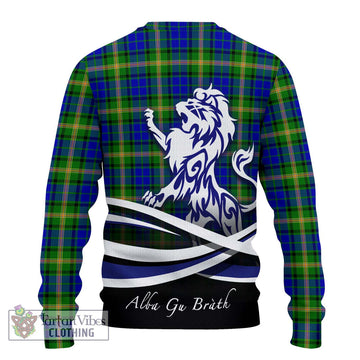 Maitland Tartan Ugly Sweater with Alba Gu Brath Regal Lion Emblem