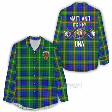 Maitland Tartan Women's Casual Shirt with Family Crest DNA In Me Style