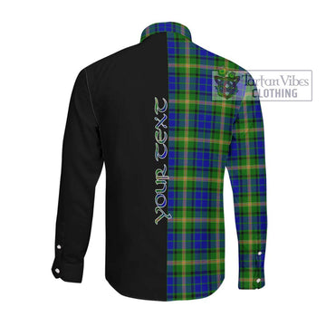 Maitland Tartan Long Sleeve Button Shirt with Family Crest and Half Of Me Style