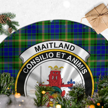 Maitland Tartan Christmas Tree Skirt with Family Crest