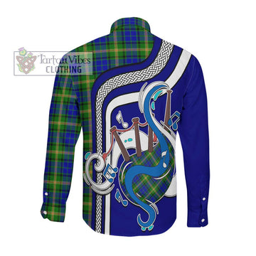 Maitland Tartan Long Sleeve Button Shirt with Epic Bagpipe Style