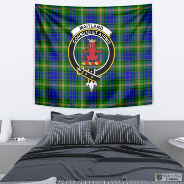 Maitland Tartan Tapestry Wall Hanging and Home Decor for Room with Family Crest