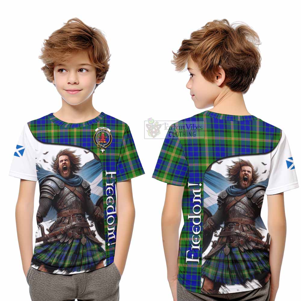 Tartan Vibes Clothing Maitland Crest Tartan Kid T-Shirt Inspired by the Freedom of Scottish Warrior