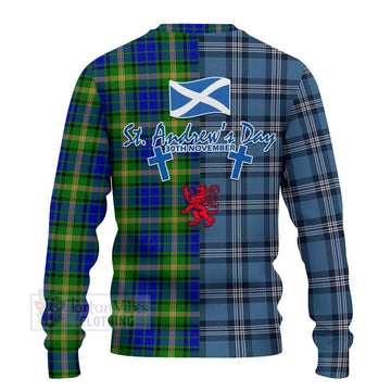 Maitland Tartan Knitted Sweater Happy St. Andrew's Day Half Tartan Style