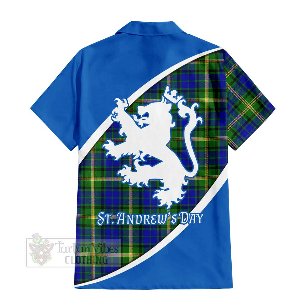 Tartan Vibes Clothing Maitland Family Crest Tartan Short Sleeve Button Shirt Celebrate Saint Andrew's Day in Style