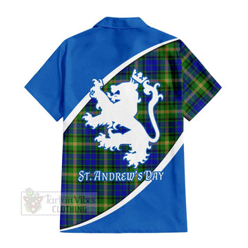 Maitland Family Crest Tartan Short Sleeve Button Shirt Celebrate Saint Andrew's Day in Style