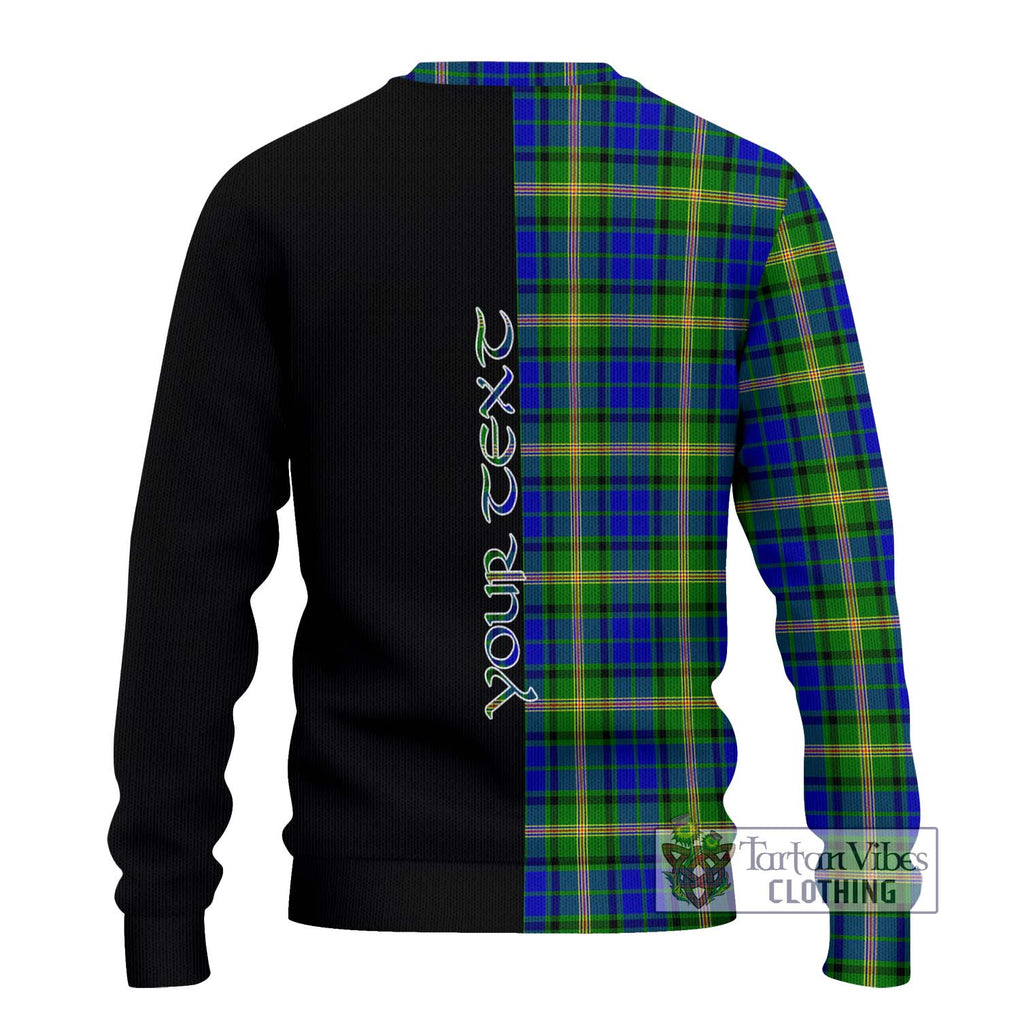 Maitland Tartan Knitted Sweater with Family Crest and Half Of Me Style - Tartanvibesclothing Shop