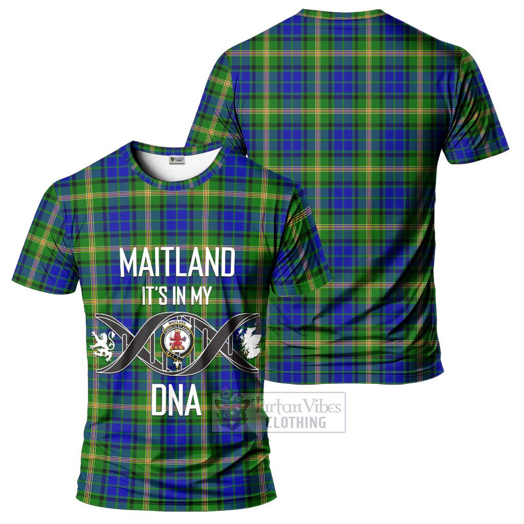 Maitland Tartan T-Shirt with Family Crest DNA In Me Style - Tartan Vibes Clothing