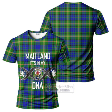 Maitland Tartan T-Shirt with Family Crest DNA In Me Style