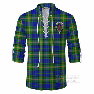 Maitland Tartan Ghillie Kilt Shirt with Family Crest DNA In Me Style