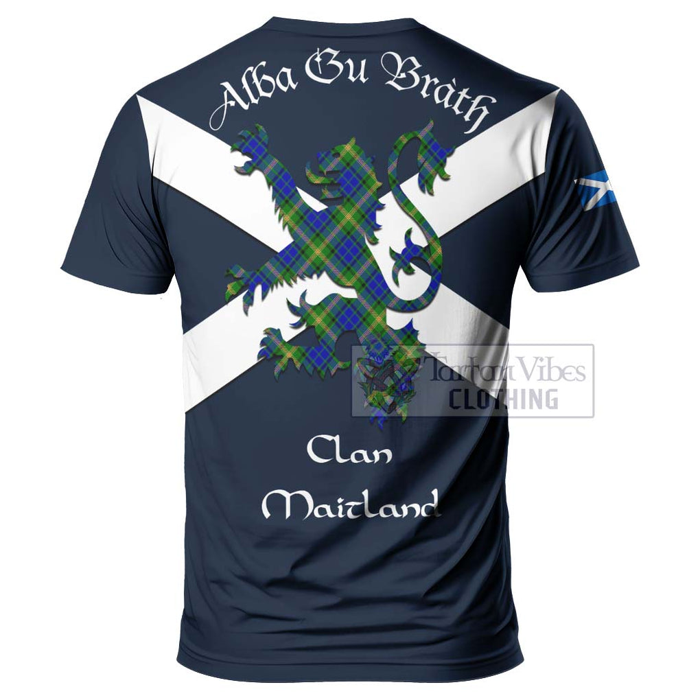 Tartan Vibes Clothing Maitland Tartan Lion Rampant T-Shirt – Proudly Display Your Heritage with Alba Gu Brath and Clan Name