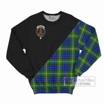 Maitland Tartan Sweatshirt with Family Crest and Military Logo Style