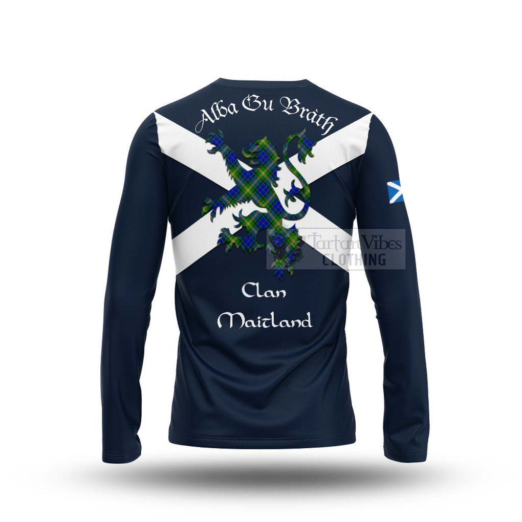 Tartan Vibes Clothing Maitland Tartan Lion Rampant Long Sleeve T-Shirt – Proudly Display Your Heritage with Alba Gu Brath and Clan Name