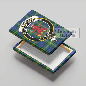 Maitland Tartan Canvas Print Wall Art with Family Crest