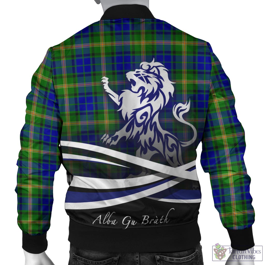 Tartan Vibes Clothing Maitland Tartan Bomber Jacket with Alba Gu Brath Regal Lion Emblem