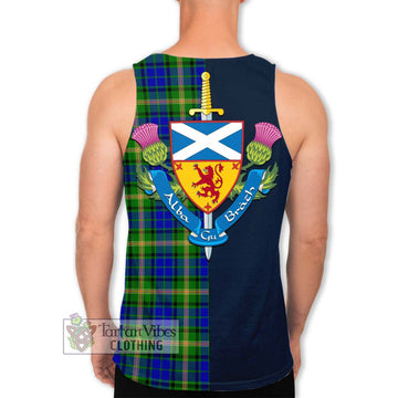 Maitland Tartan Men's Tank Top Alba with Scottish Lion Royal Arm Half Style