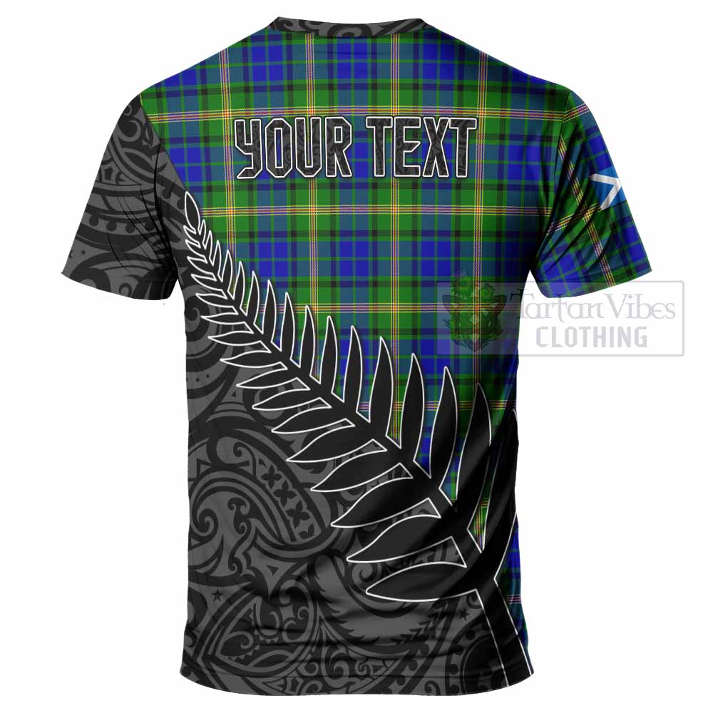 Tartan Vibes Clothing Maitland Crest Tartan T-Shirt with New Zealand Silver Fern Half Style