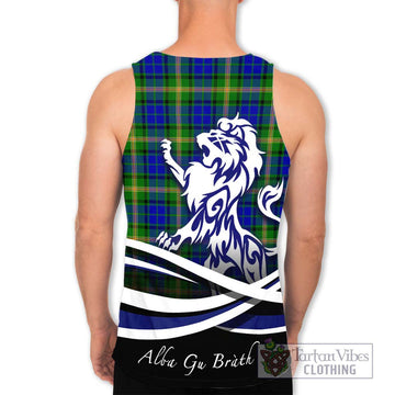 Maitland Tartan Men's Tank Top with Alba Gu Brath Regal Lion Emblem