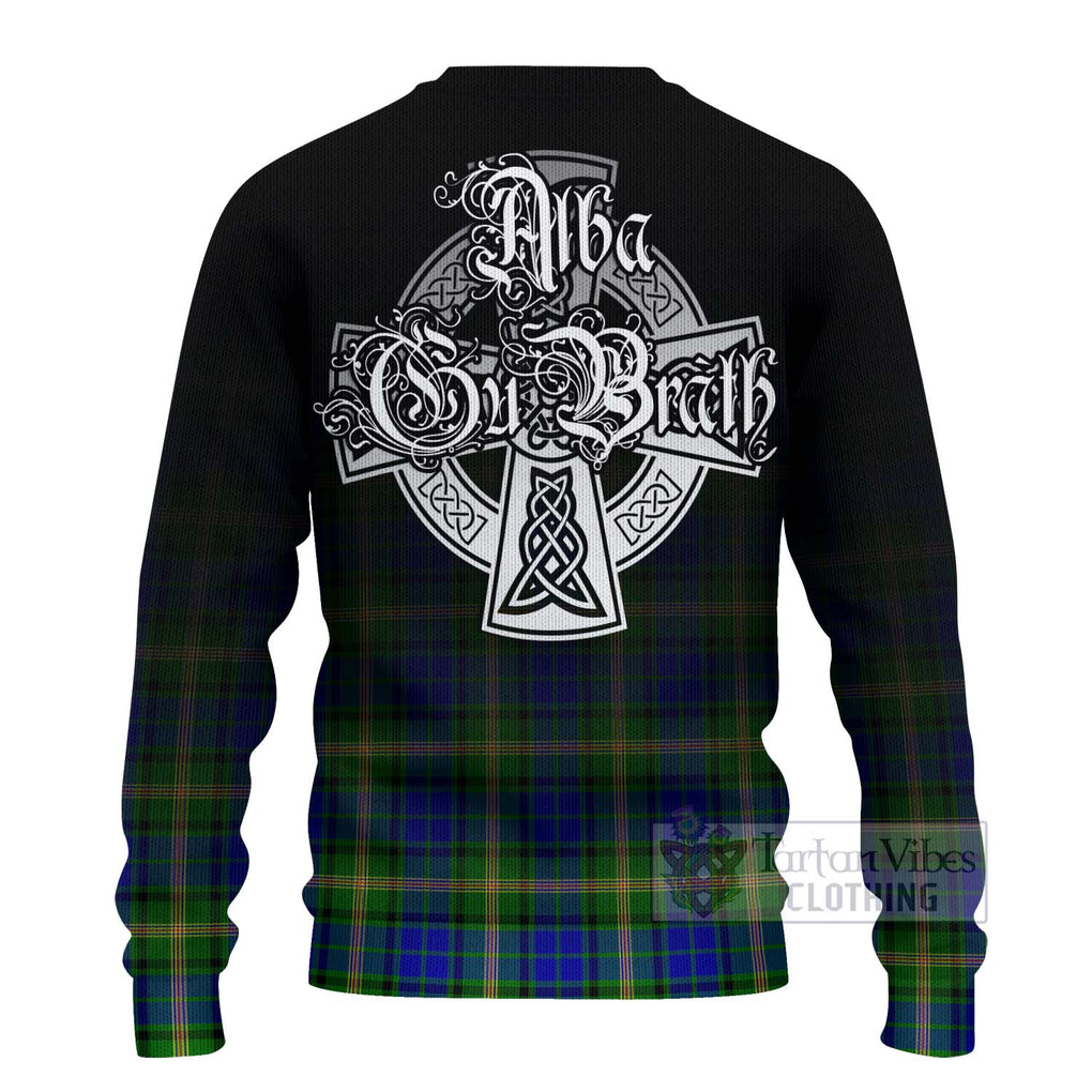 Tartan Vibes Clothing Maitland Tartan Knitted Sweater Featuring Alba Gu Brath Family Crest Celtic Inspired