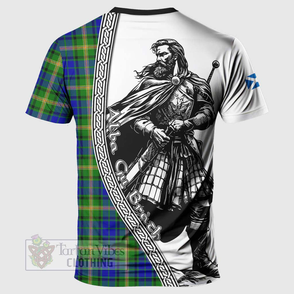 Tartan Vibes Clothing Maitland Tartan Clan Crest T-Shirt with Highlander Warrior Celtic Style