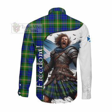 Maitland Crest Tartan Long Sleeve Button Shirt Inspired by the Freedom of Scottish Warrior